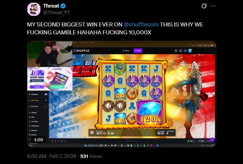 Twitter Throat Shuffle Max Win